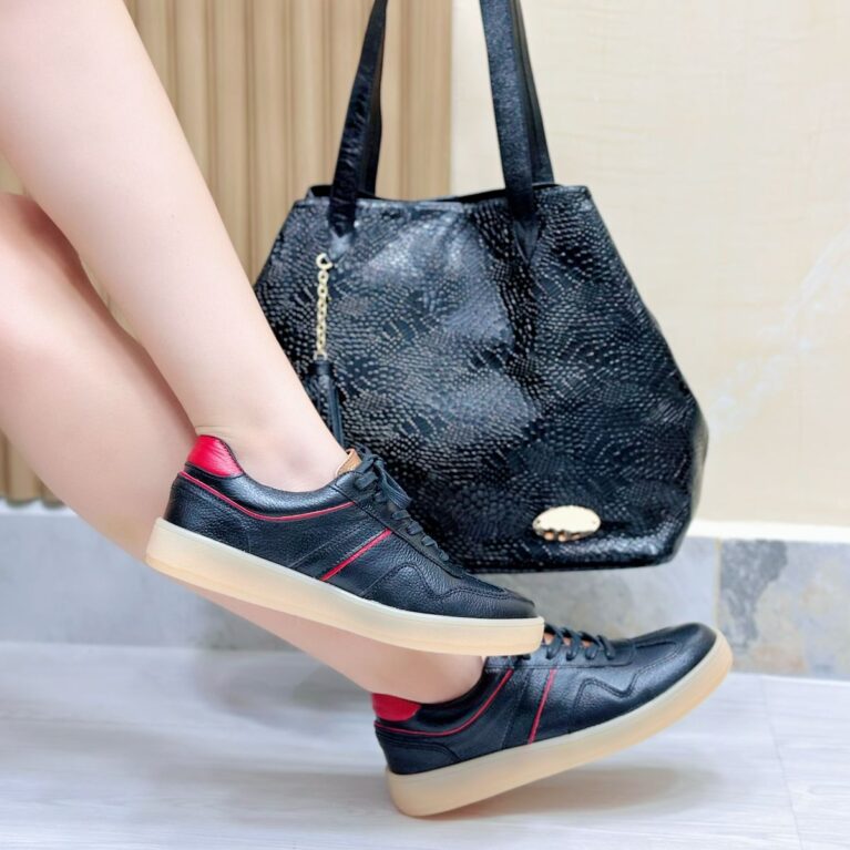 Tenis Negro x Rojo (C8057)