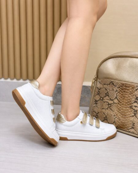 Tenis Blanco x Dorado (700)
