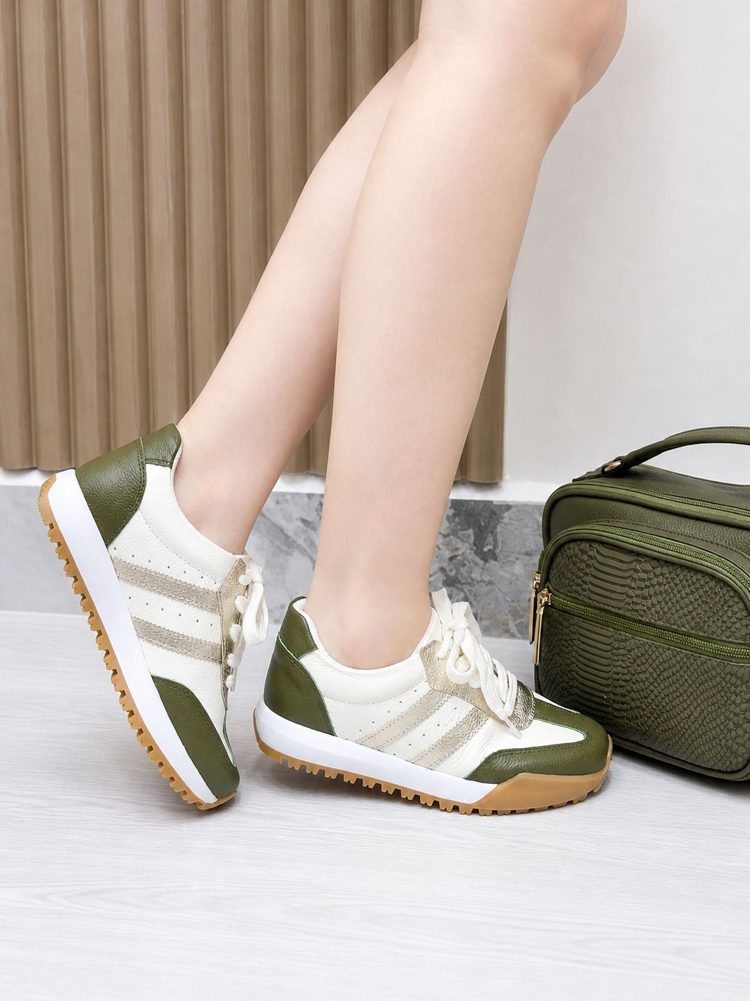 Tenis Talco Verde x Oro suela Kley (718)