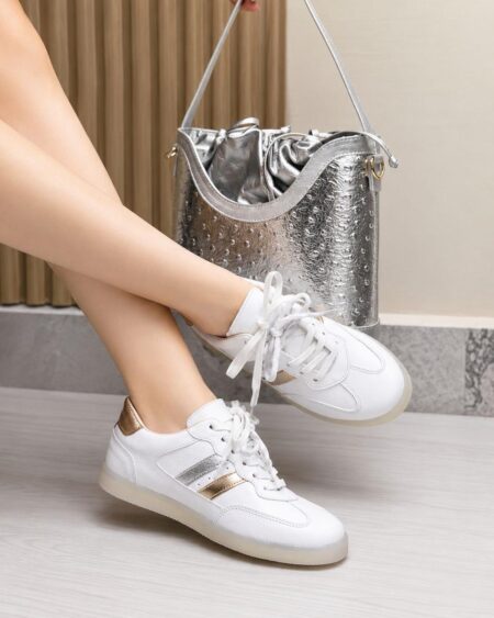Tenis Blanco x 3 oros (C-8049)