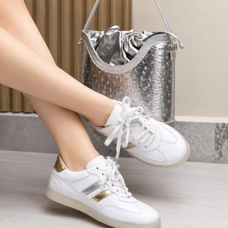 Tenis Blanco x 3 oros (C-8049)