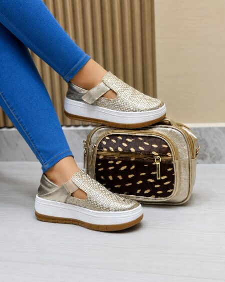 Tenis Dorado Trenza Saona (685)