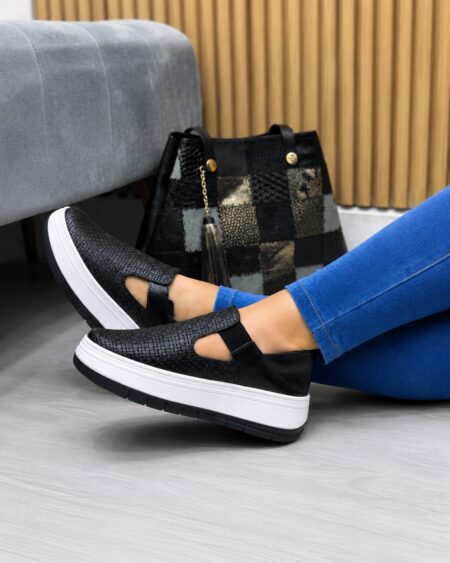 Tenis Negro Trenza Saona (685)