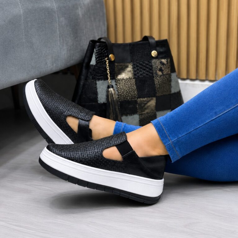 Tenis Negro Trenza Saona (685)