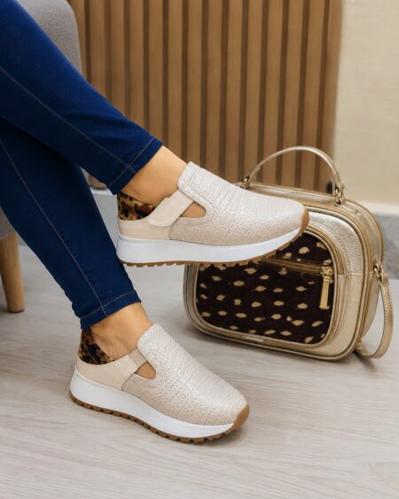 Tenis Beige x Print (T260)