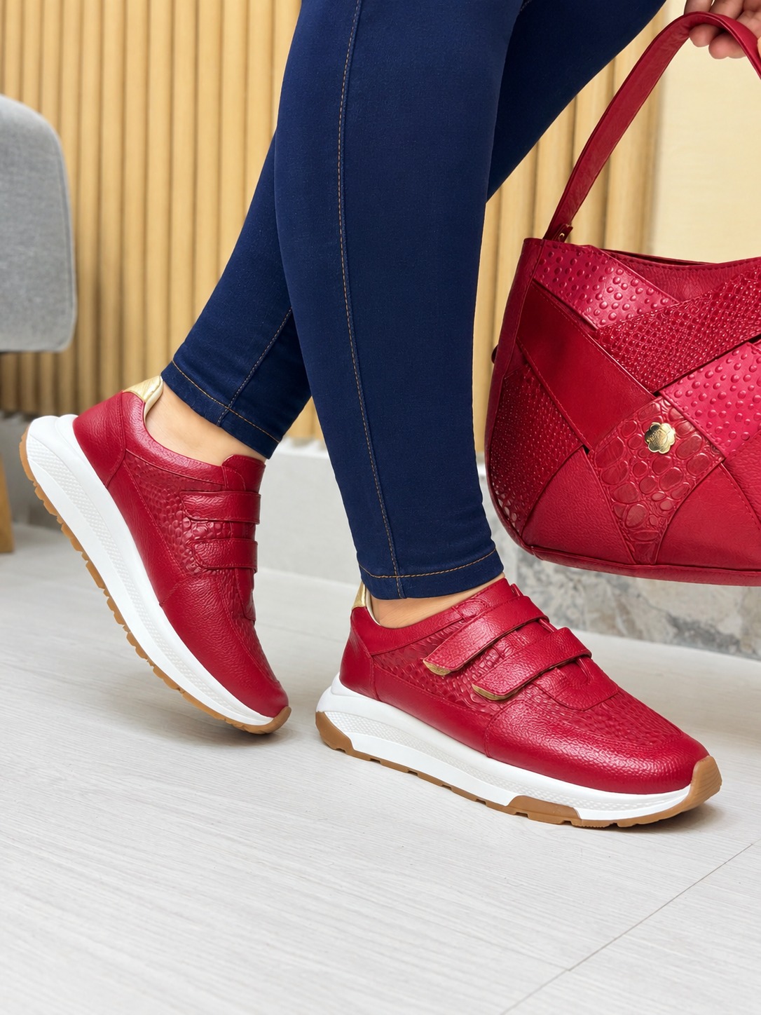 Tenis Rojo Velcro (318)