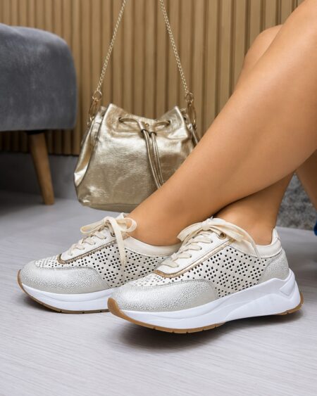 Tenis Talco x Oro perforado (T012)