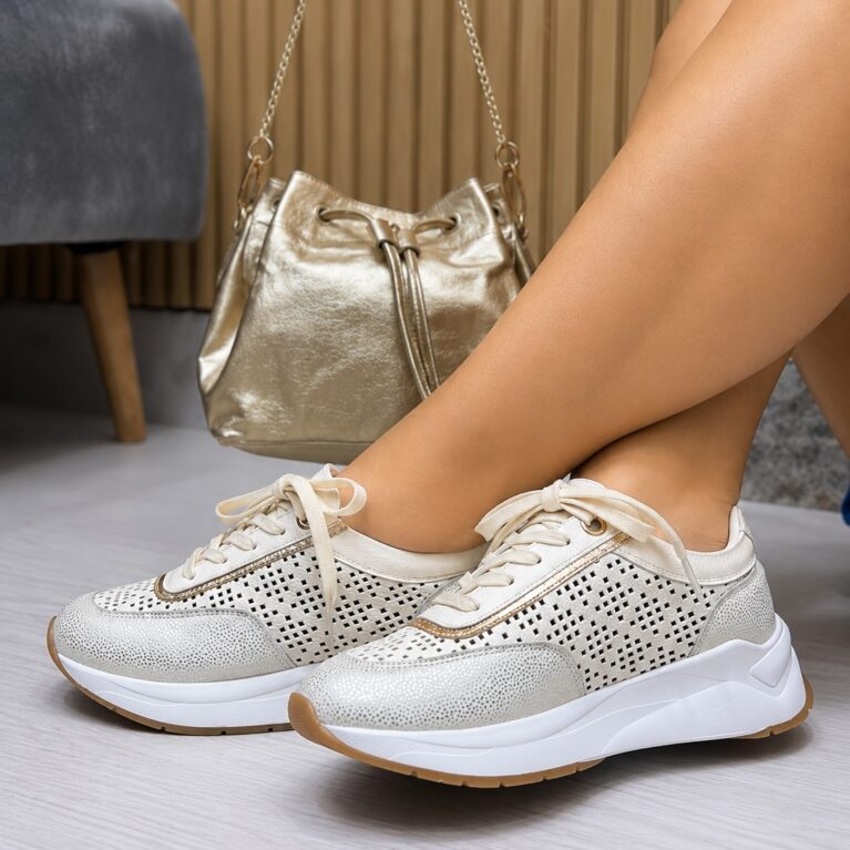 Tenis Talco x Oro perforado (T012)