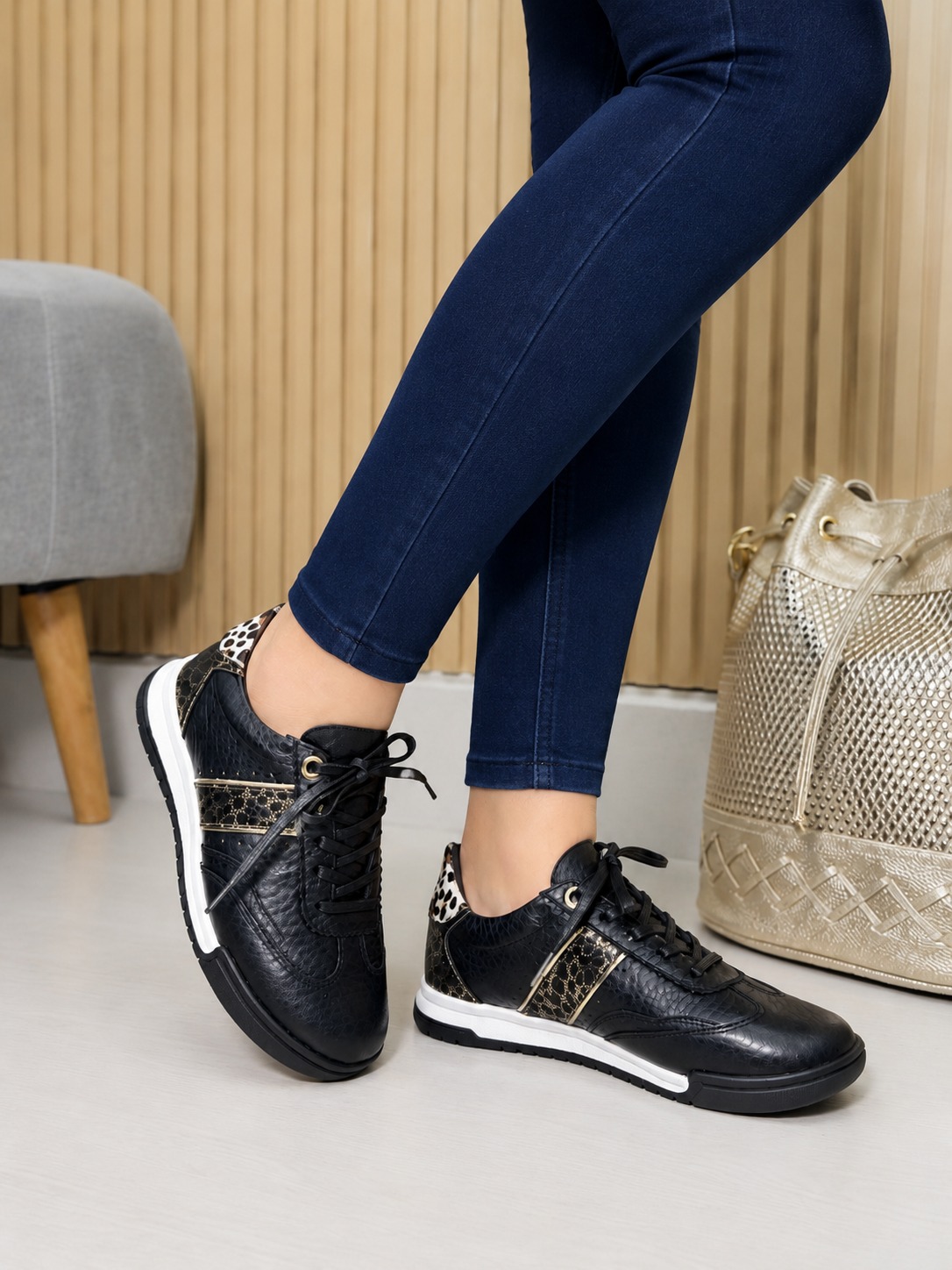 Tenis Negro x Print (2079)