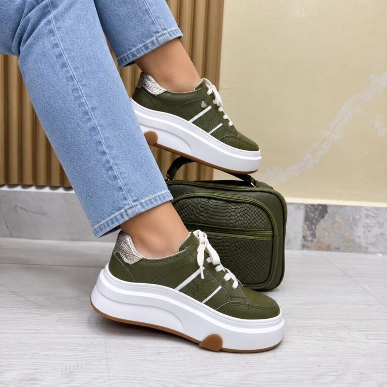 Tenis Verde y Avellana (724)